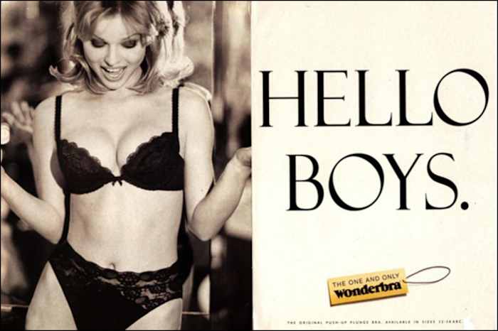 Eva for the relaunch of Wonderbra, 1994 :: Playtex Products